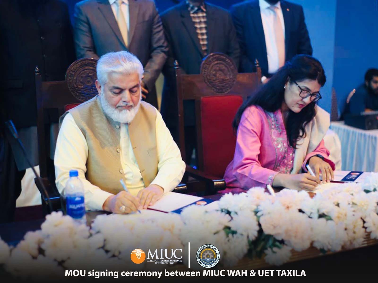 MIUC Wah and University of Engineering & Technology, Taxila enter into ...